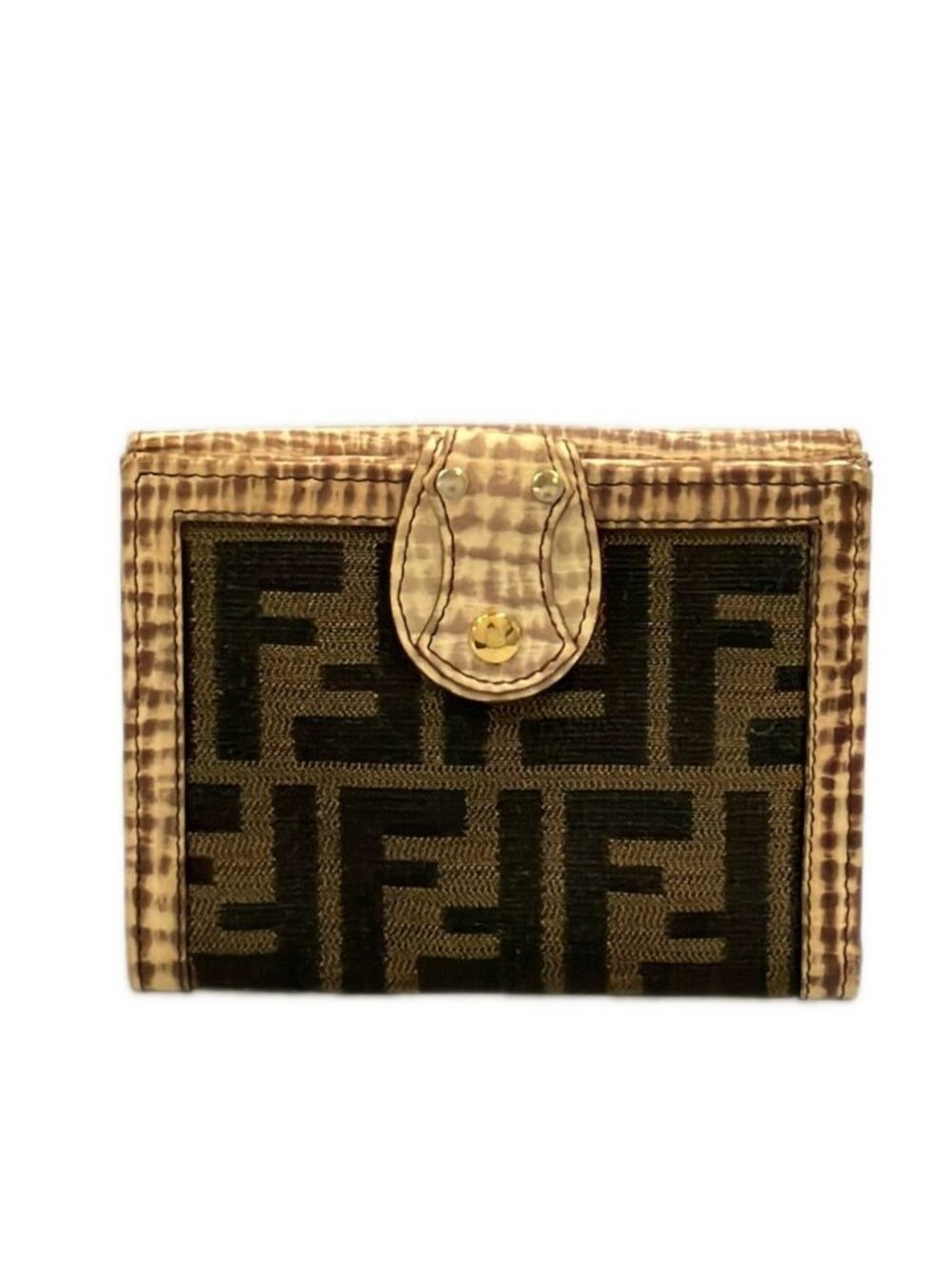 Fendi Bifold Wallet Snap Zucca
